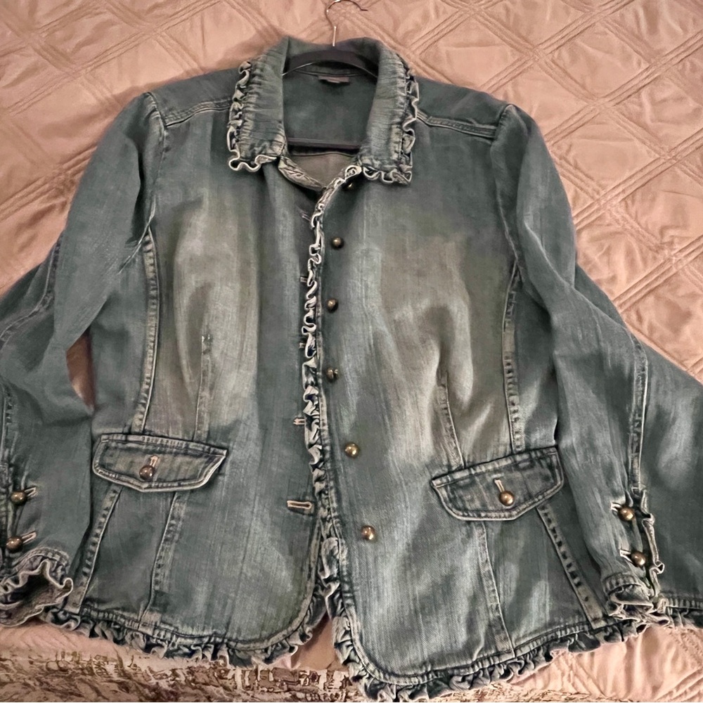 Ruffled Denim Jacket